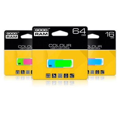 Flash Disque & Carte SD GOODRAM COLOUR MIX USB 64G