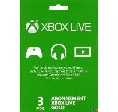 XBOX 1 MICROSOFT XBOX ONE Carte abonnement Xbox Live Gold 3 mois