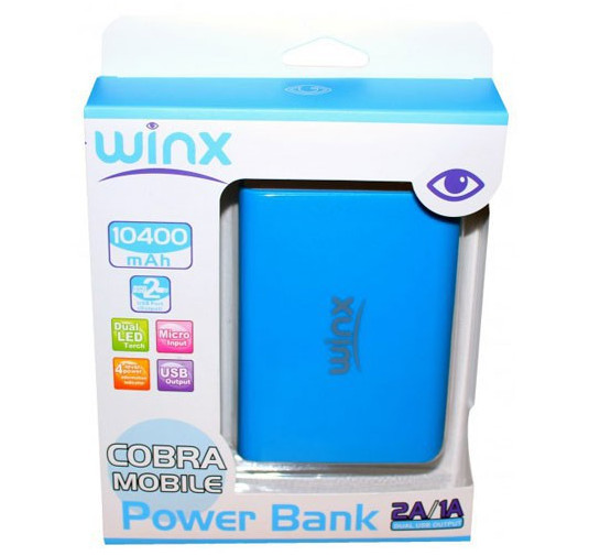 Power Bank WINX LT104 10400MAH BLEU