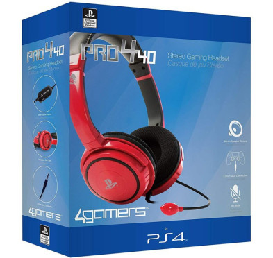 Casque micro Sony PS4 PRO4 40 RED