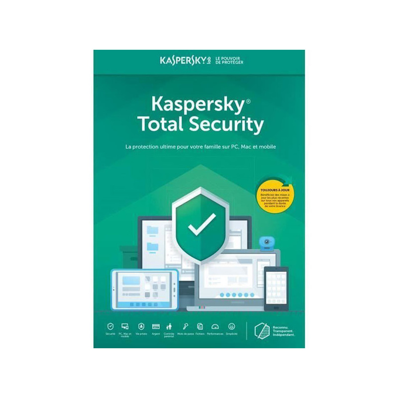 Kaspersky Kaspersky Total Security 3postes1an+VPN Offert
