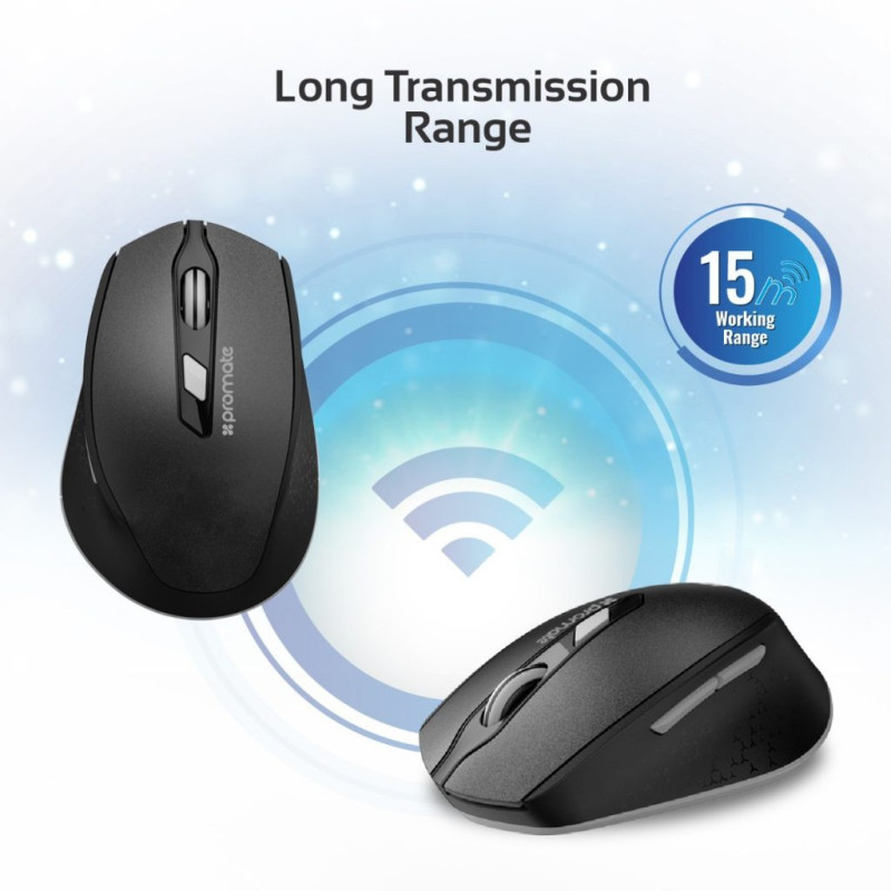 Souris PROMATE Wireless Woking Range black