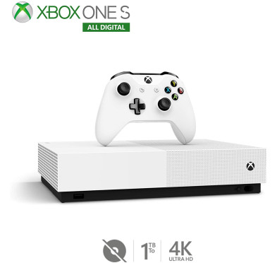 Pack Console Microsoft Xbox One S All Digital 1 To Blanc 3 Jeux inclus