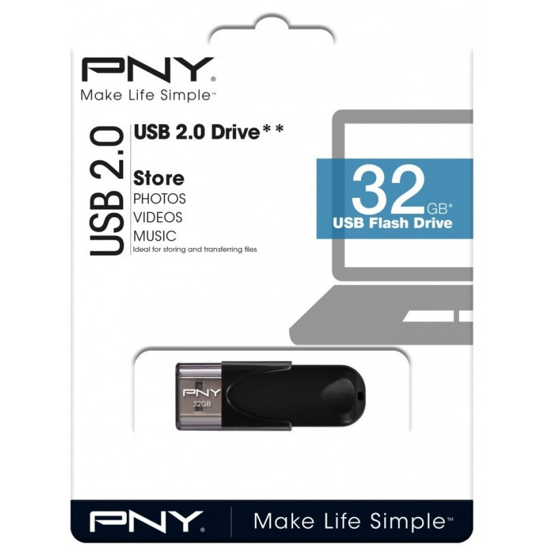 PNY FLASH DISK 32G USB 2.0 BLACK