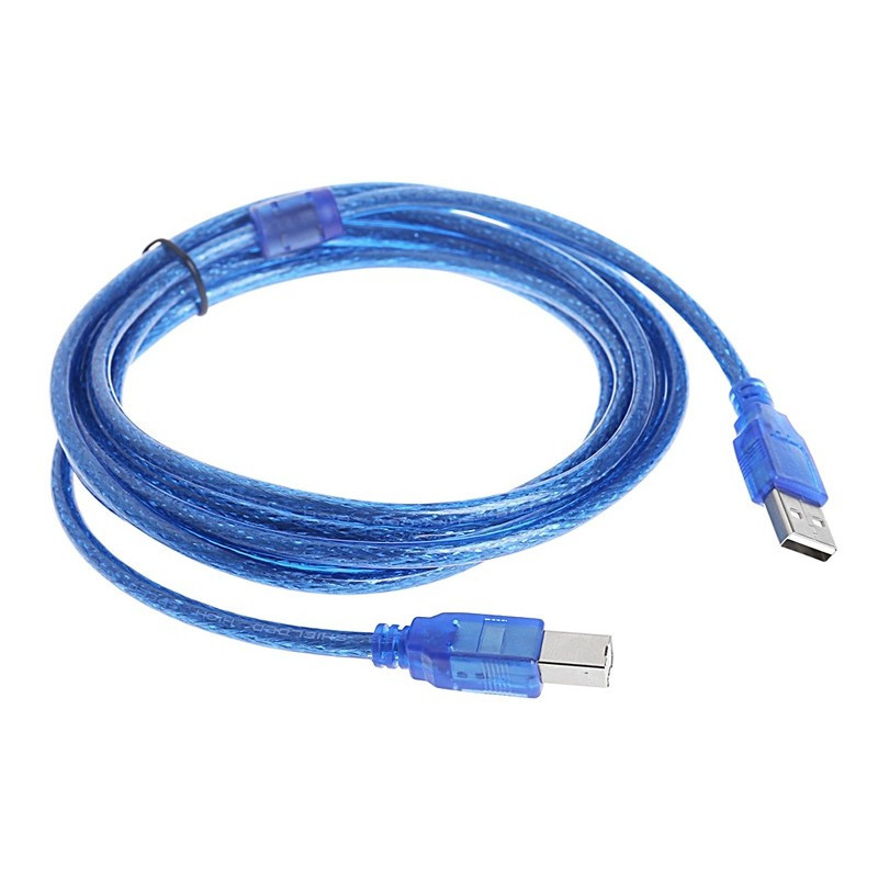 CABLE USB type AB (pour imprimante) 1,5m BLUE
