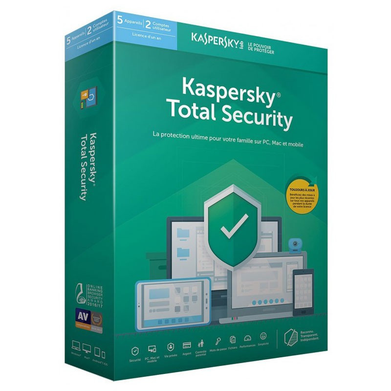 KASPERSKY TOTAL SECURITY 5 POSTES / 1 AN