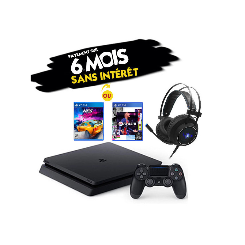 Console Playstation PS4 Slim 500G Noir - Scoop gaming