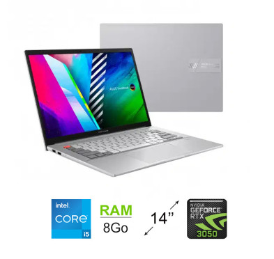 Pc portable Asus  Vivobook N7400 Pro 14X I5-11é, RTX3050 14" OLED