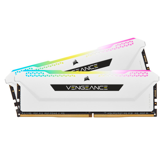 CORSAIR Kit de mémoire VENGEANCE RGB PRO SL 32 Go (2 x 16 Go) DDR4 DRAM 3200 MHz C16 – Blanc