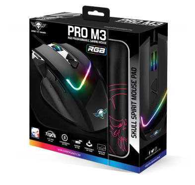 Pack Souris Gamer PRO-M3 RGB + Tapis souris