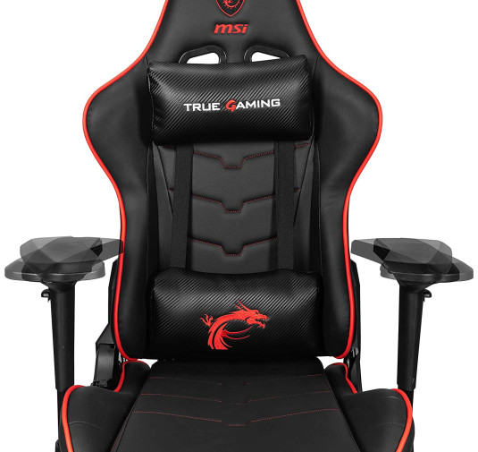 Chaise Gamer MSI MAG CH120 X, FULL BLACK WITH RED