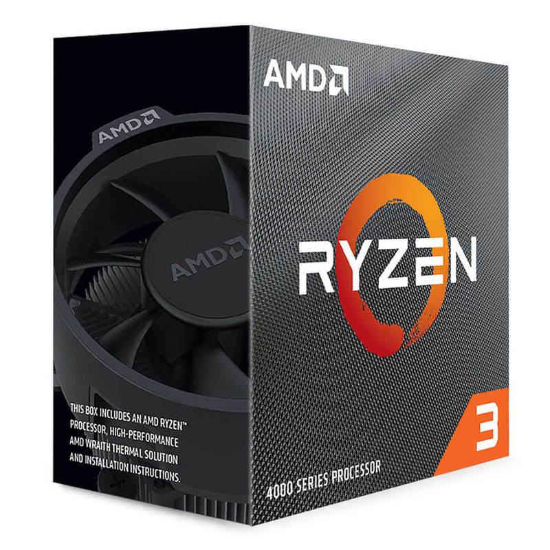 Processeur AMD Ryzen™3-4100 AM4 Wraith Stealth, 4 Core, 8 fils, 6Mo Smart Cache, Up to 4.0GHz