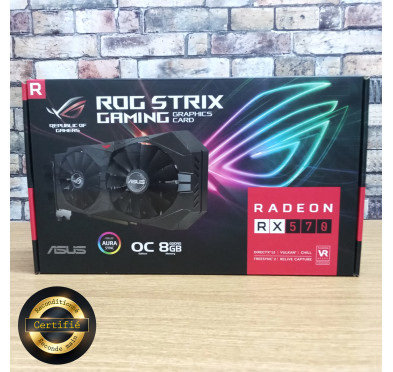 Carte graphique Reconditionné ROG STRIX GAMING RADEON RX570 - 8G - OC