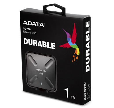 Disque SSD Externe ADATA SD700, USB 3.2, 1To -Noir