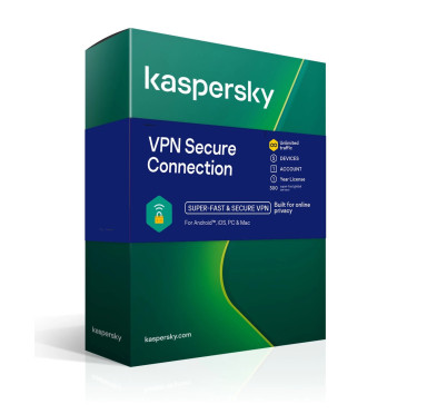 Kaspersky Secure Connection 5 appareils, 1 utilisateur, abonnement 1 an
