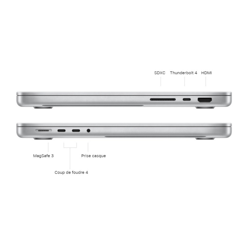 PC Portable APPLE MacBook Pro, Apple M1 Pro, 16Go, 512Go SSD, Écran Liquid Retina 120Hz 14" -Grey
