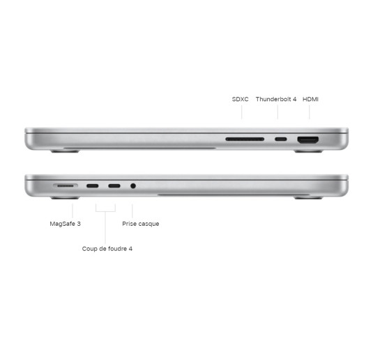PC Portable APPLE MacBook Pro, Apple M1 Pro, 16Go, 512Go SSD, Écran Liquid Retina 120Hz 14" -Grey