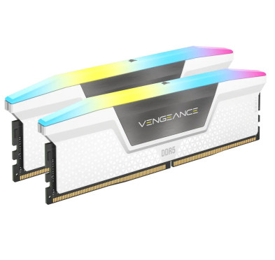 Kit de mémoire Corsair VENGEANCE® RGB, 32Go (2x16Go), DDR5 DRAM 5200MHz C40 -Blanc