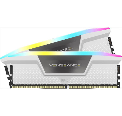 Kit de mémoire Corsair VENGEANCE® RGB, 32Go (2x16Go), DDR5 DRAM 5200MHz C40 -Blanc