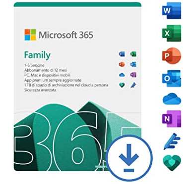 Microsoft OFFICE 365 Famille - 5 utilisateurs - Abonnement 1 an (Code ESD)