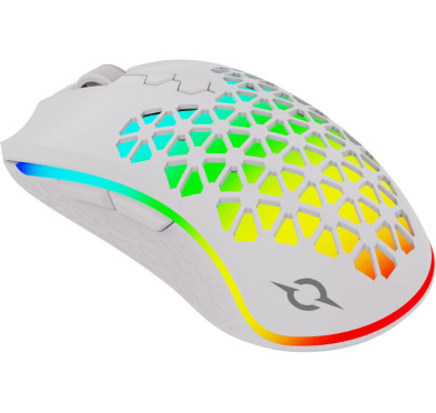 Souris Gamer AQIRYS Polaris - Double mode (Sans fil / filaire) - 16000 ppp, RGB White