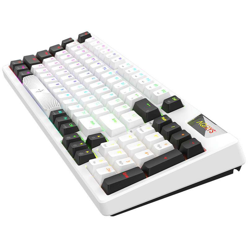 Clavier Gamer Mécanique AQIRYS ADARA, 100% Anti-ghosting, RGB -White