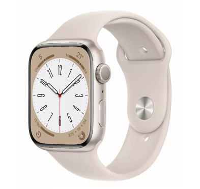 Montre connectée Apple Watch Série 8 GPS 45mm - Aluminium - Starlight Sport Band