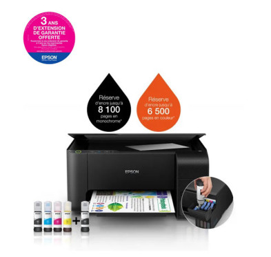 Imprimante HP 580 Smart Tank COULEUR 3EN1 / WIFI + 6 Bouteilles d