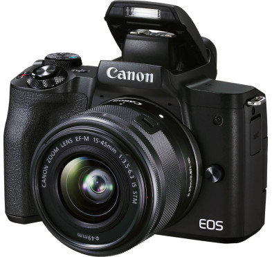 Kit vlogueur : Appareils photo hybride Canon EOS M50 Mark II , objectif EF-M 15-45mm IS STM