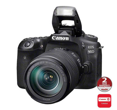 Appareil Photo Canon Tunisie : Appareil Photo reflex Canon EOS 90D + EF  18-135mm IS USM