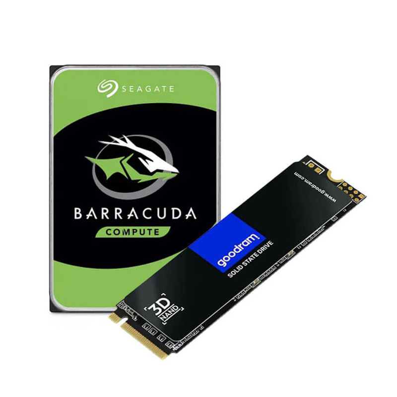 Kit upgrade PC  SEAGATE BARRACUDA 1To & GOODRAM SSD 256Go