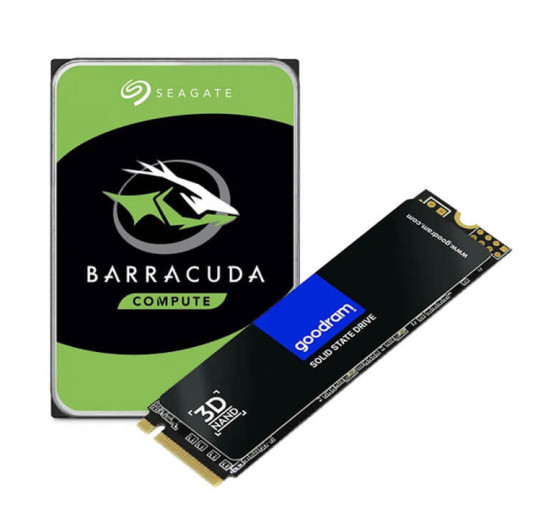 Kit upgrade PC : Disque Dur SEAGATE BARRACUDA 1 To & Disque GOODRAM SSD 256Go