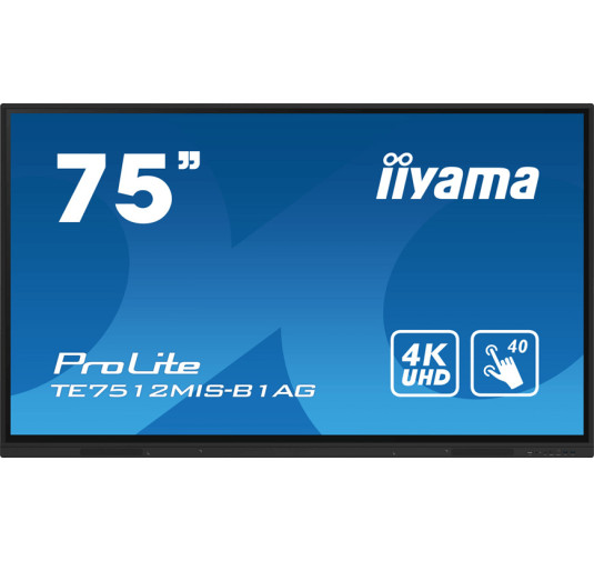 Ecran Interactif IIYAMA, UHD 4K Tactile 75" avec profils utilisateur