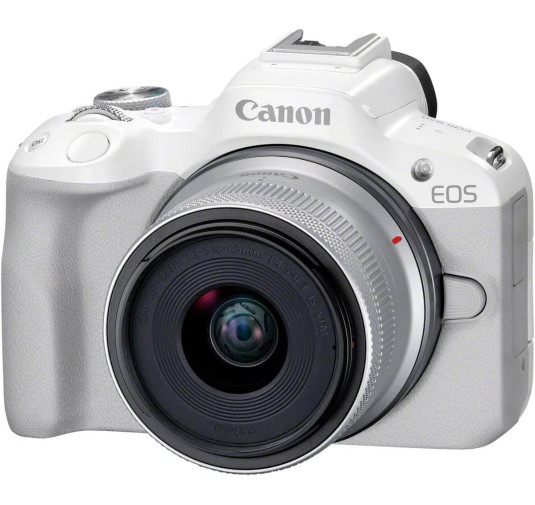 Appareils photo hybride Canon EOS R50 Blanc + objectif RF-S 18-45 mm