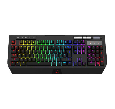 Clavier Gamer Membrane AQIRYS CAPELLA, 100% Anti-ghosting, RGB -Black