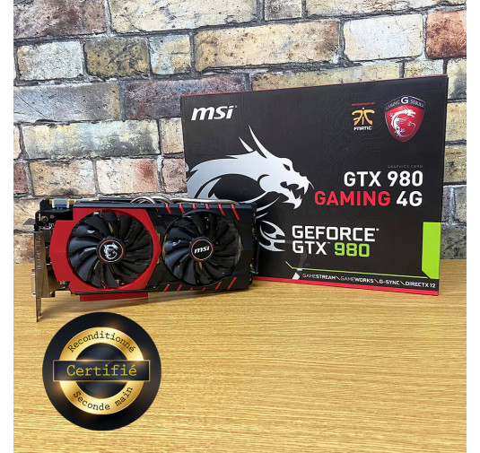 Carte graphique Occasion Reconditionné MSI GEFORCE GTX 980 GAMING 4G