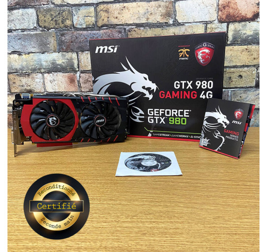 Carte graphique Occasion Reconditionné MSI GEFORCE GTX 980 GAMING 4G