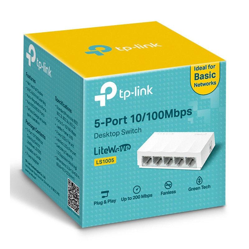 Switch réseau de bureau TP-Link 5 ports 10/100 Mbps