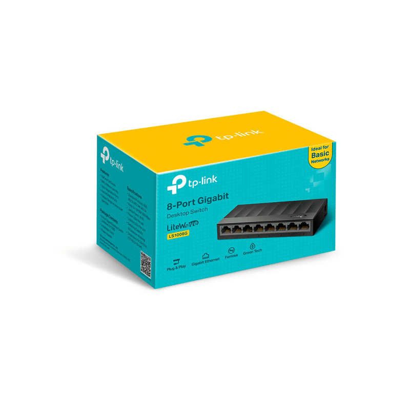 Switch réseau de bureau TP-LINK 8 PORTS (Gigabyte) 10/100/1000MBps