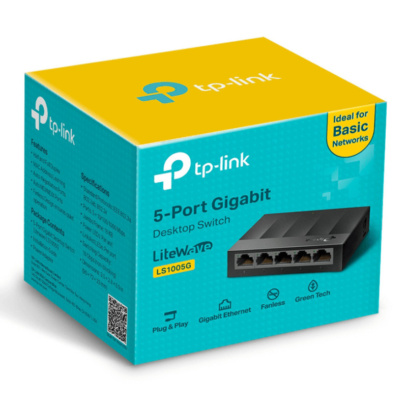 Switch réseau Gigabit TP-Link LS1005G, 5 ports 10/100/1 000 Mbps