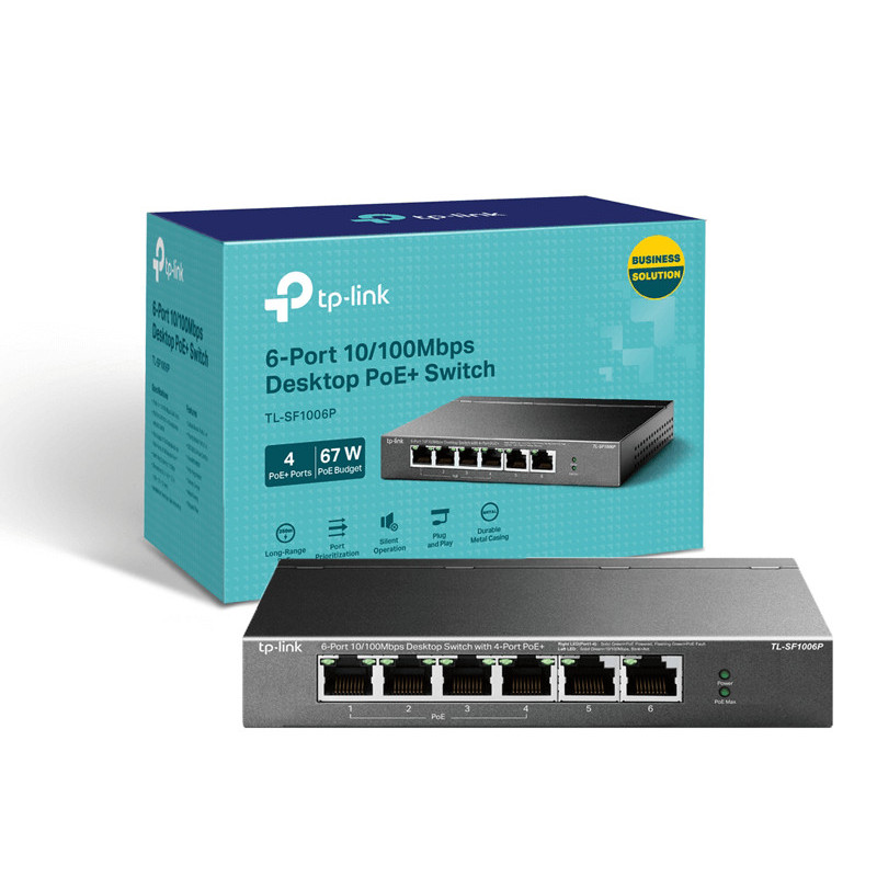 Switch Réseau Tp-Link 5 Ports 100Mbps avec 4 Ports POE