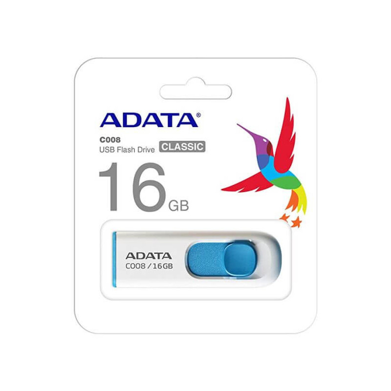 CLE USB ADATA 16G Coulissant -blanc