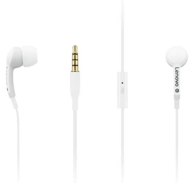 Écouteurs filaires intra-auriculaires Lenovo 100 Jack -Blanc