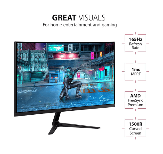 Ecran Gamer Incurvé ViewSonic VX3218-PC-MHD - 32" FHD - 1ms - 165Hz