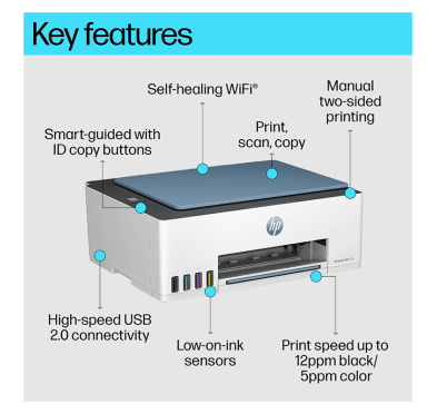 Imprimante à réservoir HP Tout-en-un Smart Tank 585 Couleur WiFi