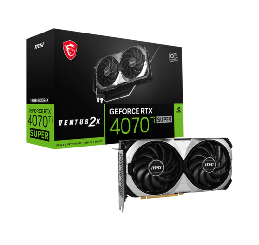 Carte graphique msi GeForce RTX™ 4070 Ti Super 16G Ventus 2X OC