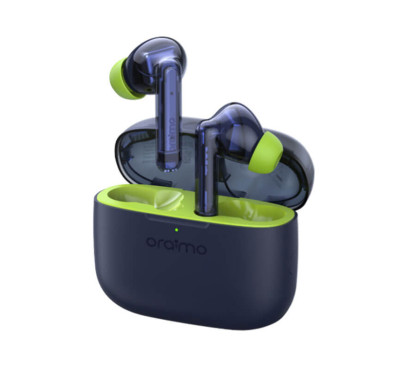 FreePods Oraimo - True Wireless Earbuds avec étui de chargement, Bleu