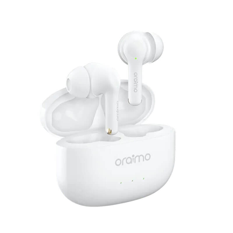 FreePods Oraimo - True Wireless Earbuds avec étui de chargement, White