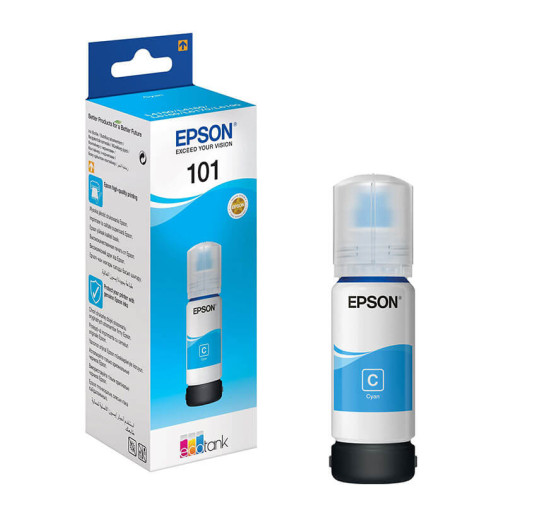 Bouteille D'encre Epson 101 Bleu Cyan EcoTank 70 ml 🔵