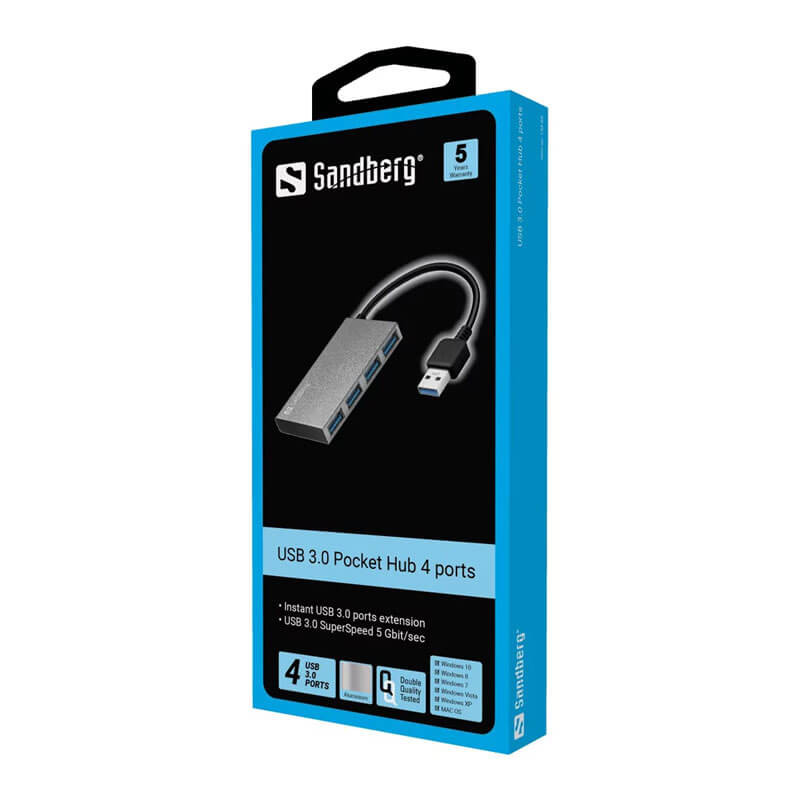 HUB SANDBERG USB 3.0 - (4 Ports)